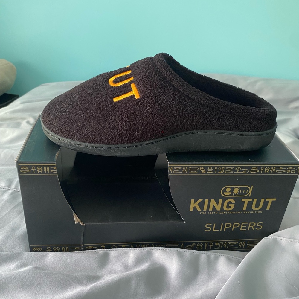 King Tut Black Slippers
